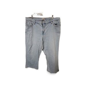 Levis 515 Capri Jeans Womens Light Wash Denim Cropped Pants Blue Stretch 0530